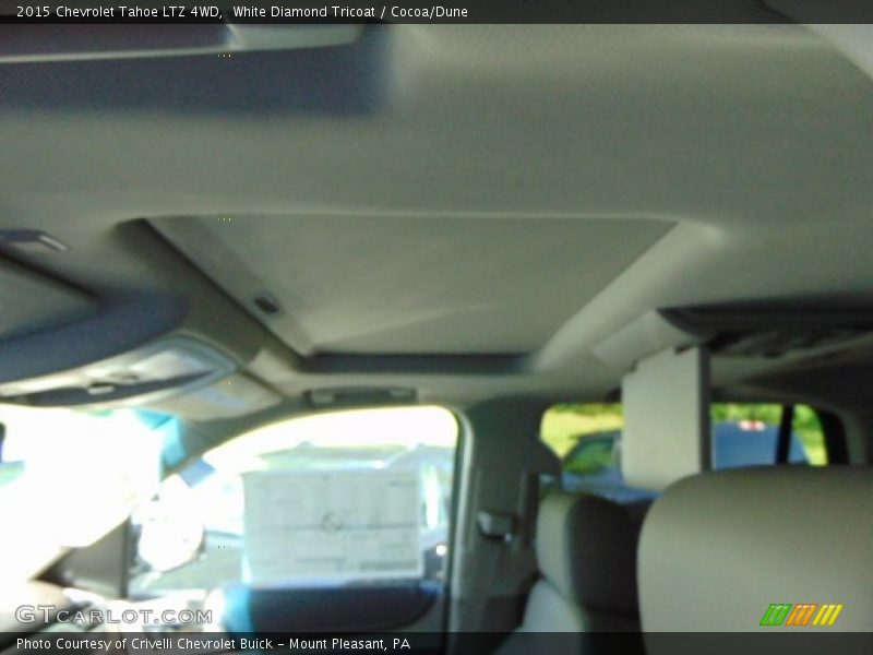 White Diamond Tricoat / Cocoa/Dune 2015 Chevrolet Tahoe LTZ 4WD