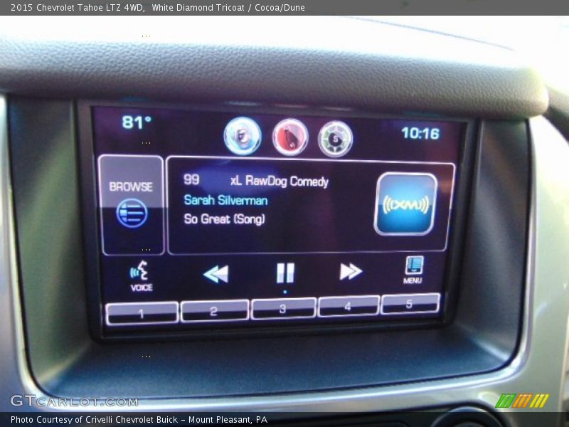 White Diamond Tricoat / Cocoa/Dune 2015 Chevrolet Tahoe LTZ 4WD
