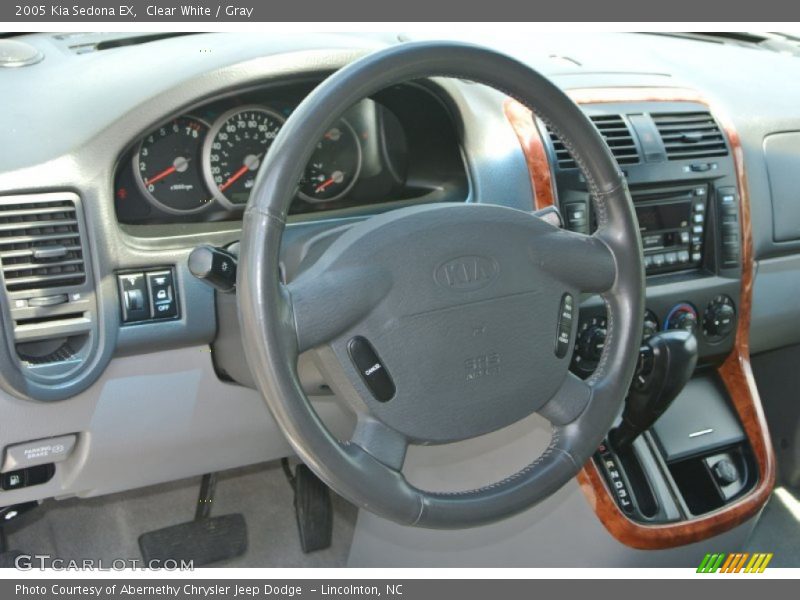Clear White / Gray 2005 Kia Sedona EX