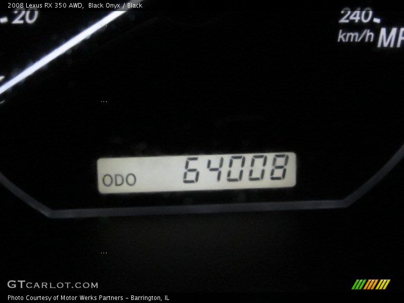 Black Onyx / Black 2008 Lexus RX 350 AWD
