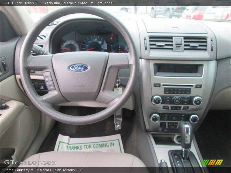 Tuxedo Black Metallic / Medium Light Stone 2011 Ford Fusion S