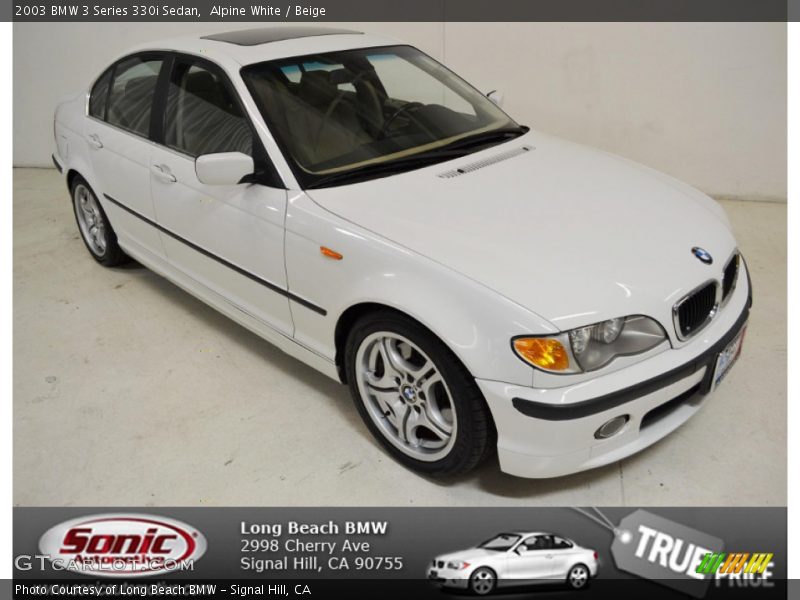 Alpine White / Beige 2003 BMW 3 Series 330i Sedan