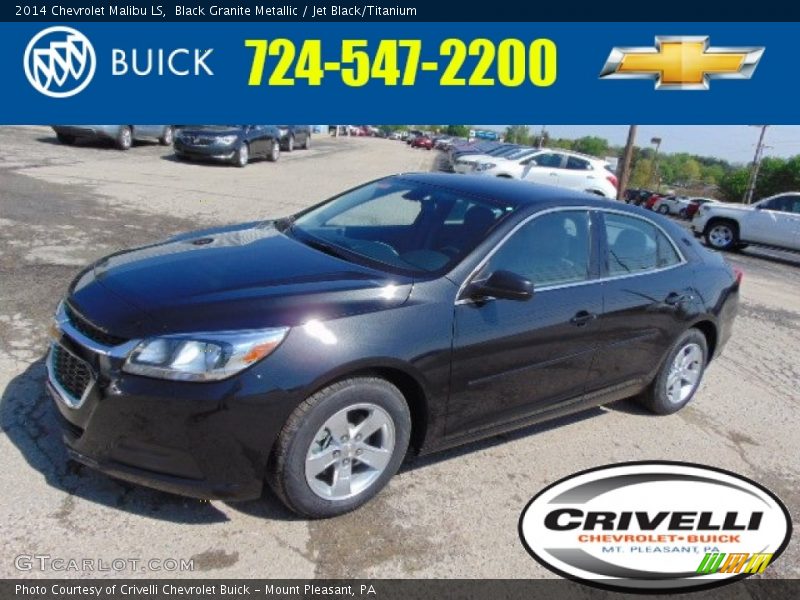 Black Granite Metallic / Jet Black/Titanium 2014 Chevrolet Malibu LS