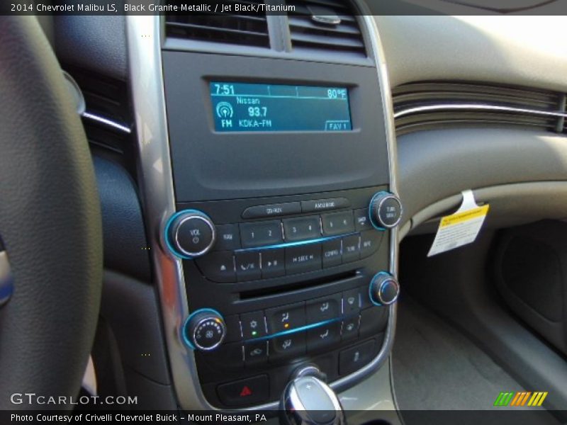 Black Granite Metallic / Jet Black/Titanium 2014 Chevrolet Malibu LS