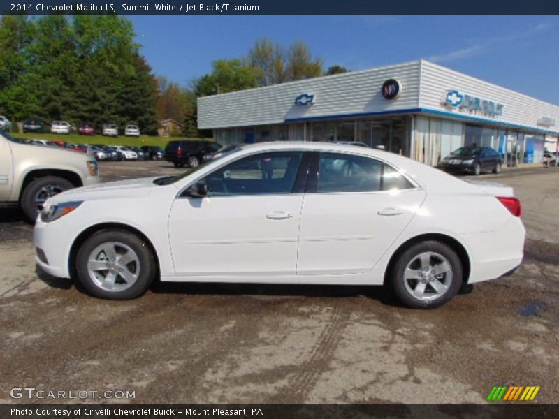 Summit White / Jet Black/Titanium 2014 Chevrolet Malibu LS