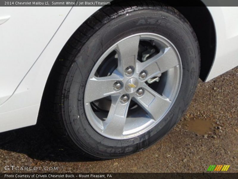 Summit White / Jet Black/Titanium 2014 Chevrolet Malibu LS