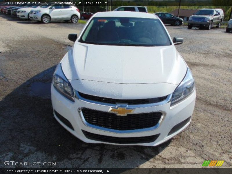 Summit White / Jet Black/Titanium 2014 Chevrolet Malibu LS