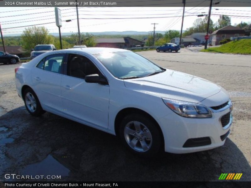 Summit White / Jet Black/Titanium 2014 Chevrolet Malibu LS