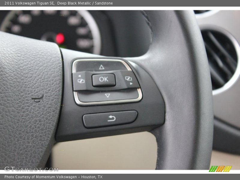 Deep Black Metallic / Sandstone 2011 Volkswagen Tiguan SE