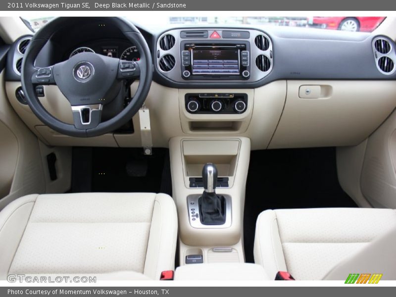 Deep Black Metallic / Sandstone 2011 Volkswagen Tiguan SE