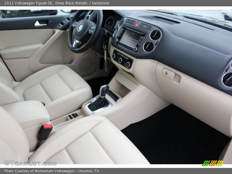 Deep Black Metallic / Sandstone 2011 Volkswagen Tiguan SE