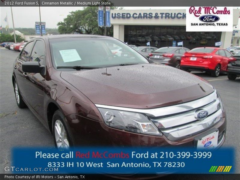 Cinnamon Metallic / Medium Light Stone 2012 Ford Fusion S