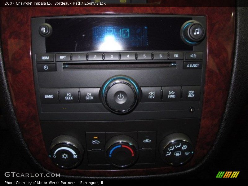 Bordeaux Red / Ebony Black 2007 Chevrolet Impala LS