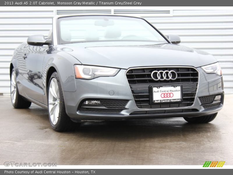 Monsoon Gray Metallic / Titanium Grey/Steel Grey 2013 Audi A5 2.0T Cabriolet