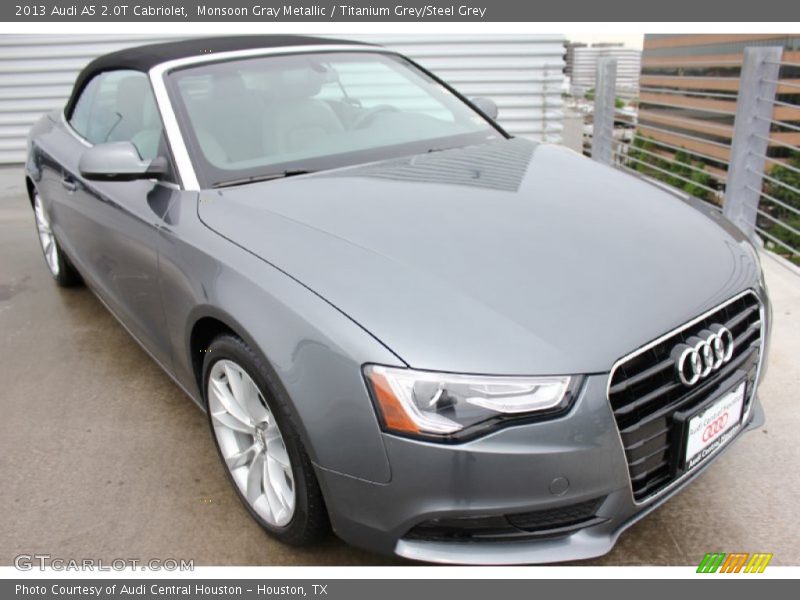 Monsoon Gray Metallic / Titanium Grey/Steel Grey 2013 Audi A5 2.0T Cabriolet