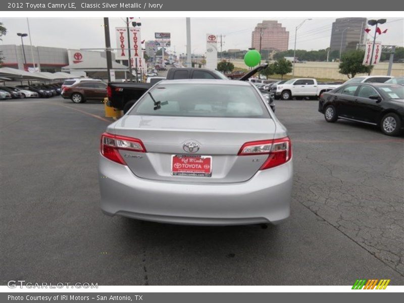 Classic Silver Metallic / Ivory 2012 Toyota Camry LE