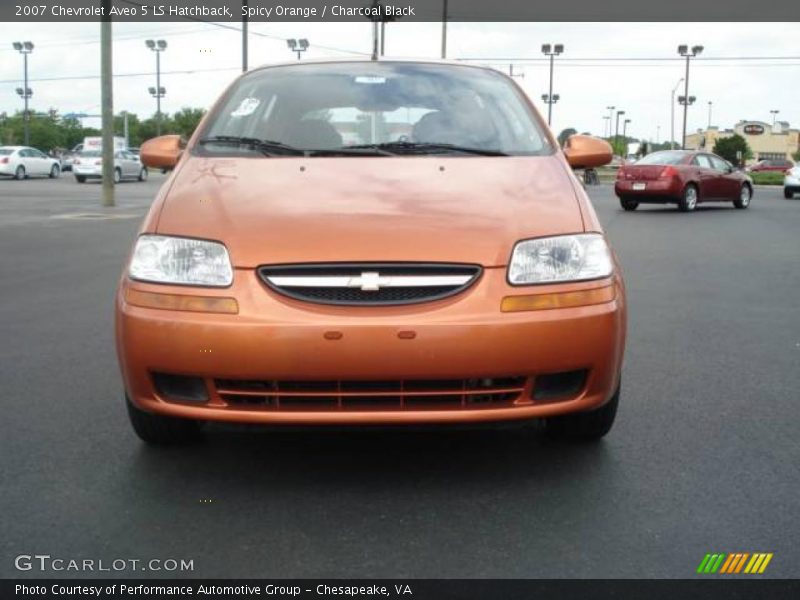 Spicy Orange / Charcoal Black 2007 Chevrolet Aveo 5 LS Hatchback