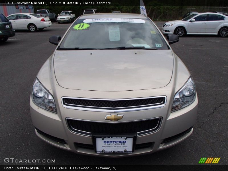 Gold Mist Metallic / Cocoa/Cashmere 2011 Chevrolet Malibu LS