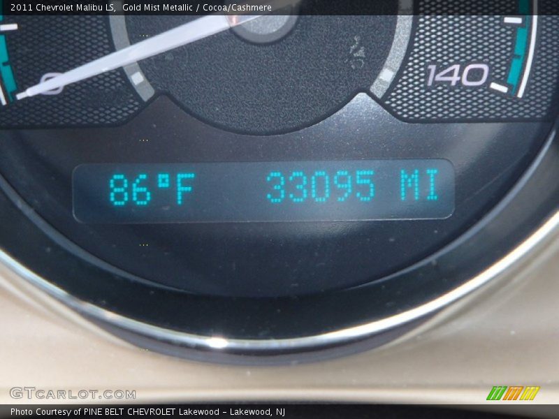 Gold Mist Metallic / Cocoa/Cashmere 2011 Chevrolet Malibu LS