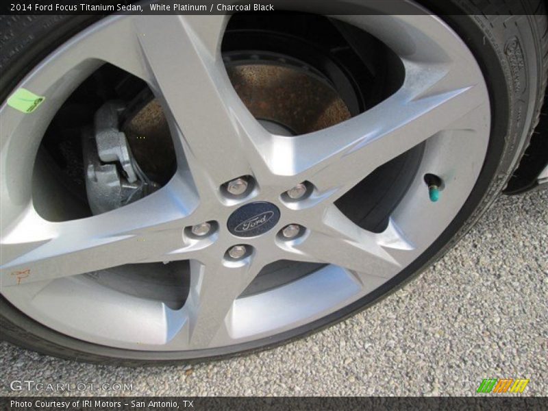 White Platinum / Charcoal Black 2014 Ford Focus Titanium Sedan