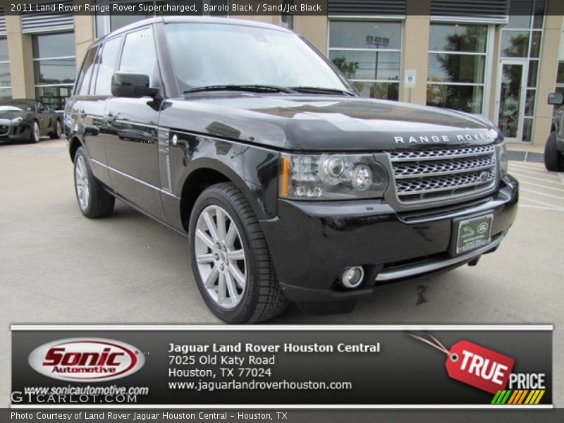 Barolo Black / Sand/Jet Black 2011 Land Rover Range Rover Supercharged