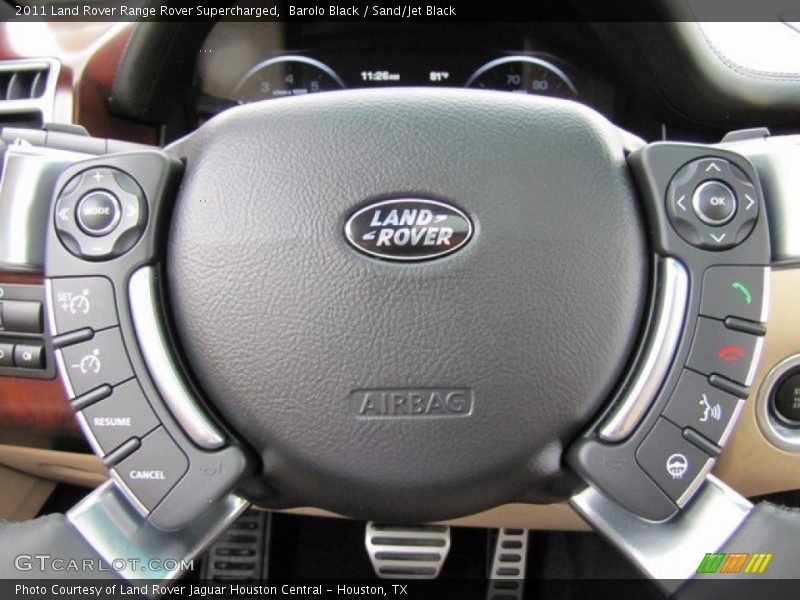 Barolo Black / Sand/Jet Black 2011 Land Rover Range Rover Supercharged