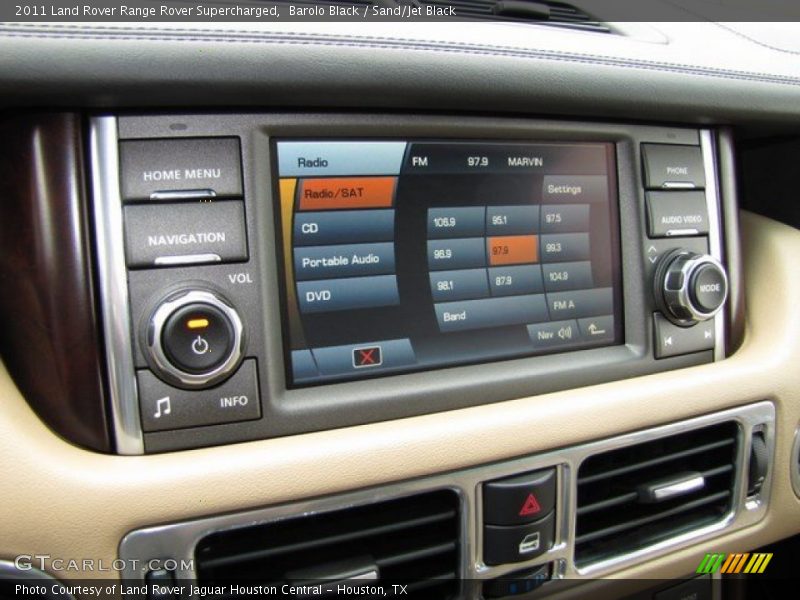 Barolo Black / Sand/Jet Black 2011 Land Rover Range Rover Supercharged