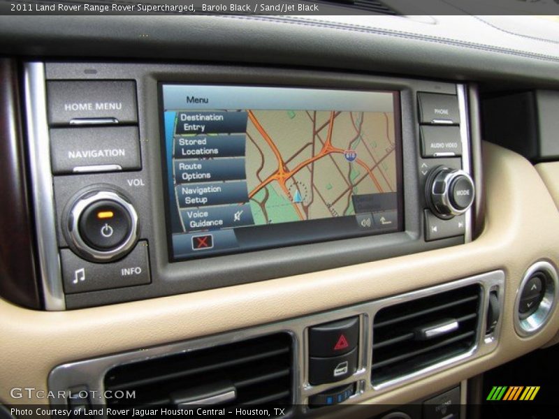 Barolo Black / Sand/Jet Black 2011 Land Rover Range Rover Supercharged