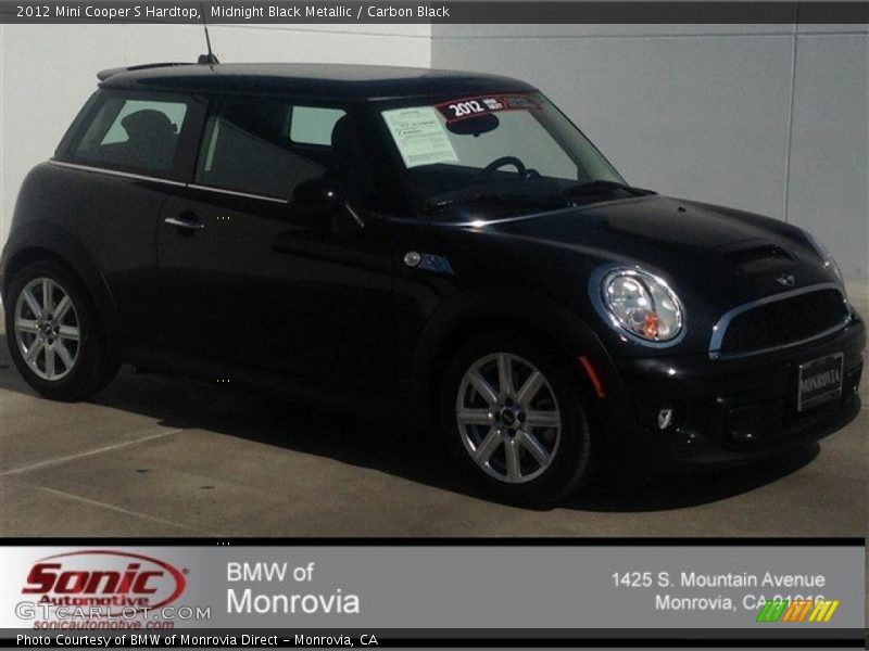 Midnight Black Metallic / Carbon Black 2012 Mini Cooper S Hardtop