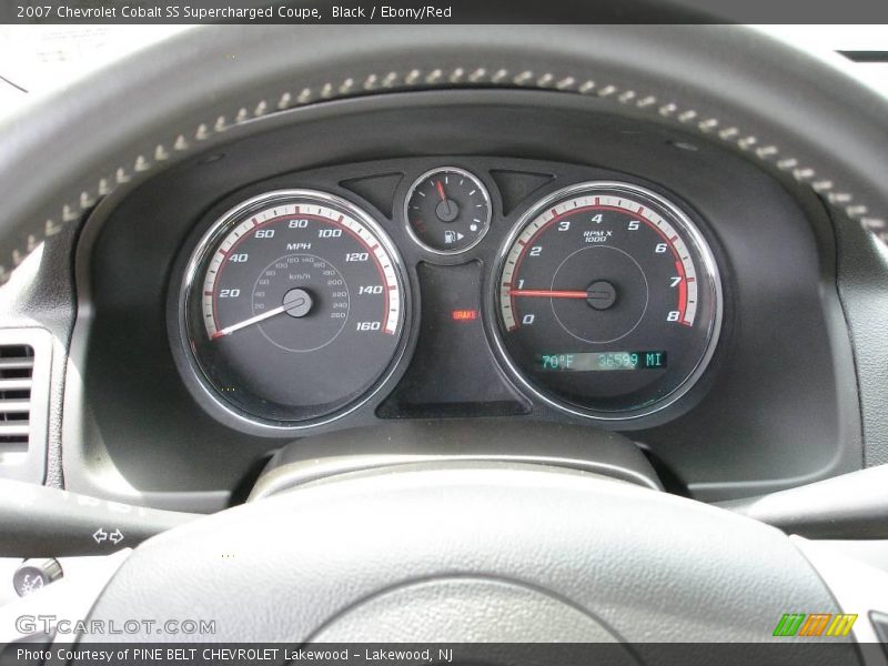 Black / Ebony/Red 2007 Chevrolet Cobalt SS Supercharged Coupe