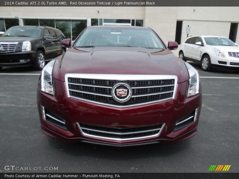 Red Obsession Tintcoat / Light Platinum/Jet Black 2014 Cadillac ATS 2.0L Turbo AWD