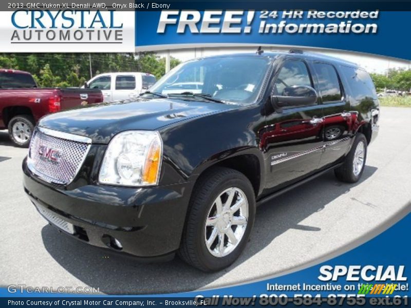 Onyx Black / Ebony 2013 GMC Yukon XL Denali AWD