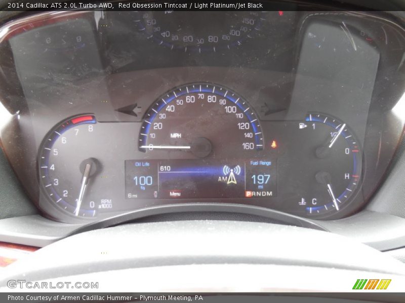 Red Obsession Tintcoat / Light Platinum/Jet Black 2014 Cadillac ATS 2.0L Turbo AWD