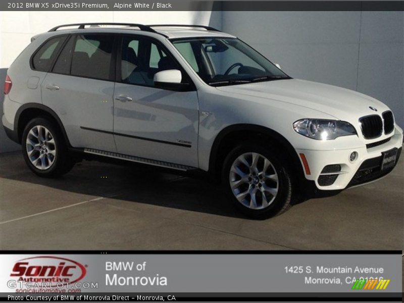 Alpine White / Black 2012 BMW X5 xDrive35i Premium