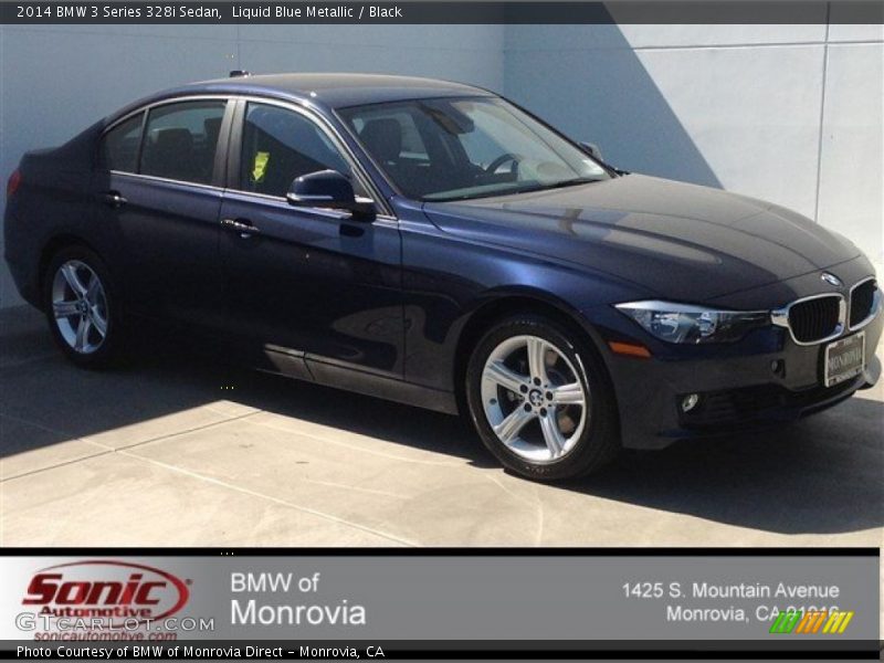 Liquid Blue Metallic / Black 2014 BMW 3 Series 328i Sedan