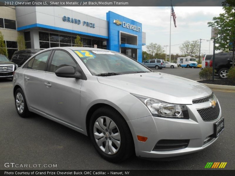 Silver Ice Metallic / Jet Black/Medium Titanium 2012 Chevrolet Cruze LS