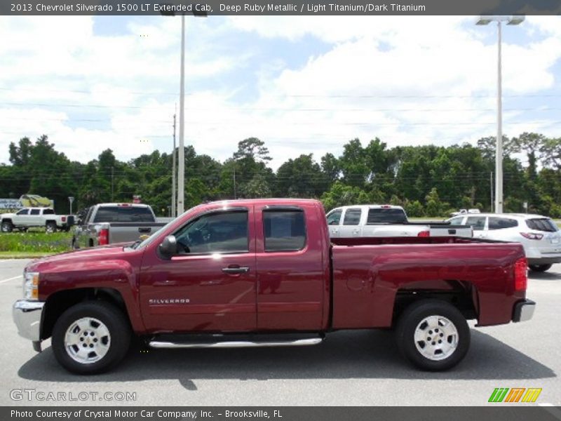 Deep Ruby Metallic / Light Titanium/Dark Titanium 2013 Chevrolet Silverado 1500 LT Extended Cab