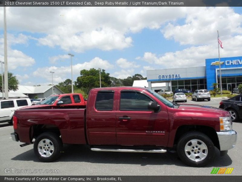 Deep Ruby Metallic / Light Titanium/Dark Titanium 2013 Chevrolet Silverado 1500 LT Extended Cab