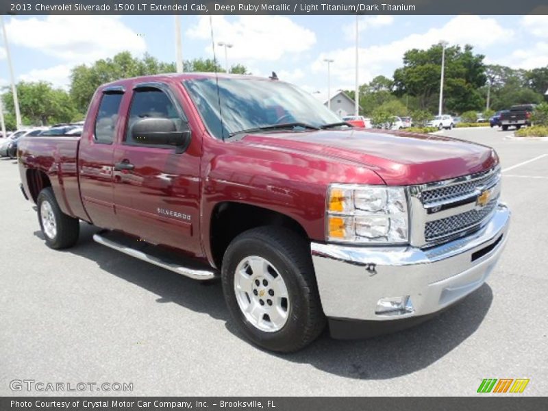 Deep Ruby Metallic / Light Titanium/Dark Titanium 2013 Chevrolet Silverado 1500 LT Extended Cab