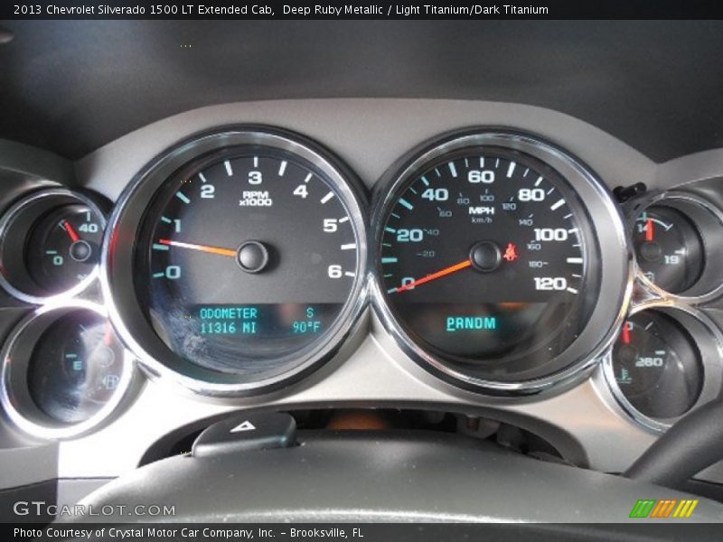 Deep Ruby Metallic / Light Titanium/Dark Titanium 2013 Chevrolet Silverado 1500 LT Extended Cab