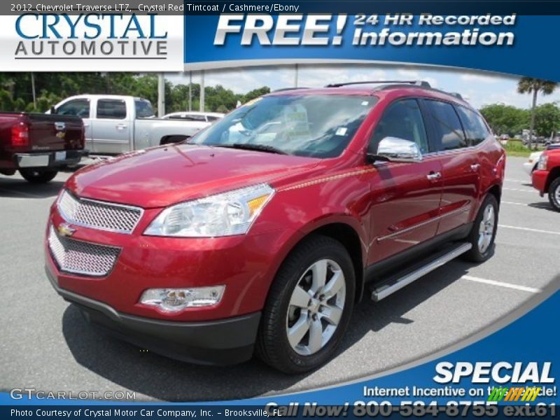 Crystal Red Tintcoat / Cashmere/Ebony 2012 Chevrolet Traverse LTZ