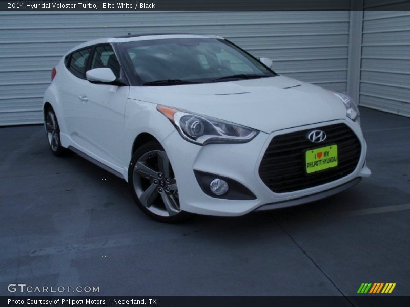 Elite White / Black 2014 Hyundai Veloster Turbo