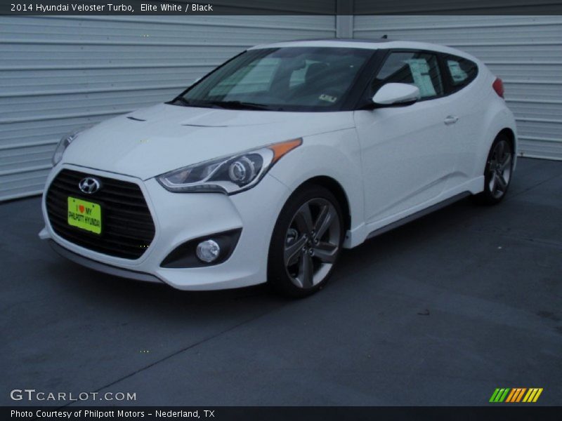 Elite White / Black 2014 Hyundai Veloster Turbo