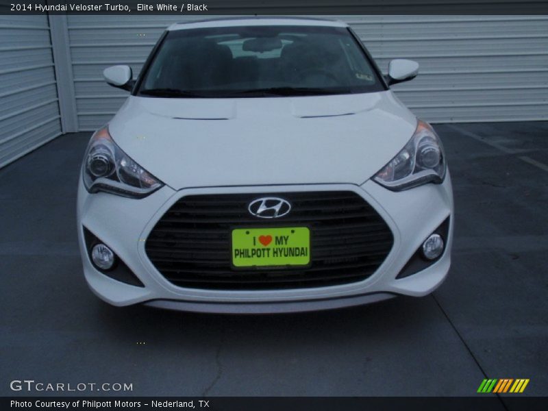 Elite White / Black 2014 Hyundai Veloster Turbo
