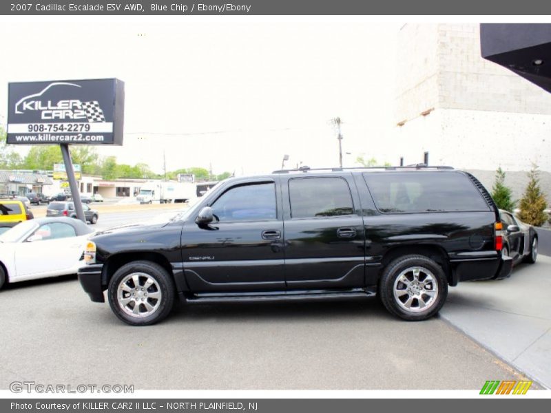 Blue Chip / Ebony/Ebony 2007 Cadillac Escalade ESV AWD
