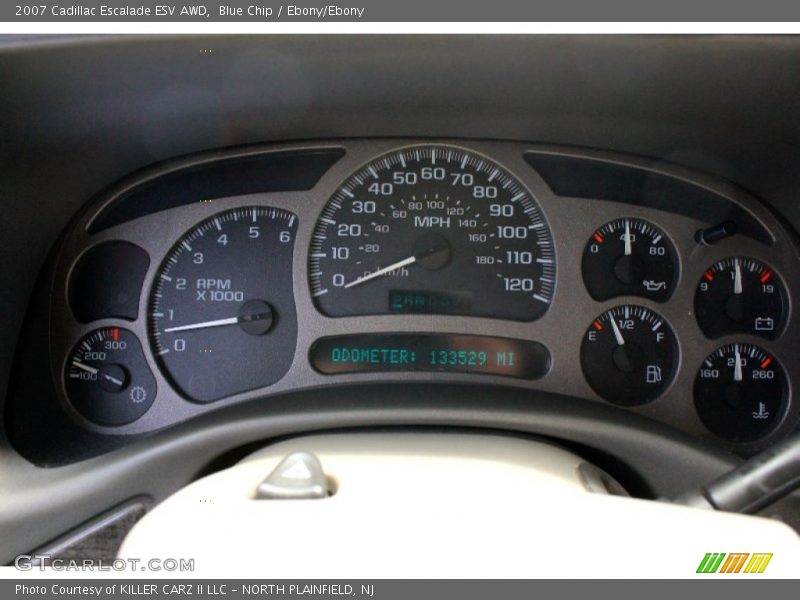 Blue Chip / Ebony/Ebony 2007 Cadillac Escalade ESV AWD