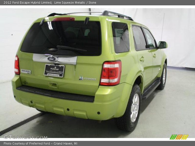 Lime Squeeze Metallic / Stone 2012 Ford Escape Hybrid Limited