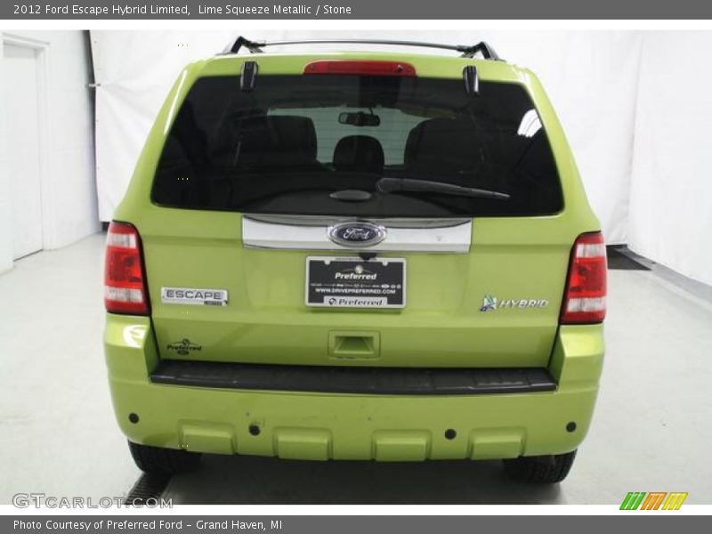 Lime Squeeze Metallic / Stone 2012 Ford Escape Hybrid Limited