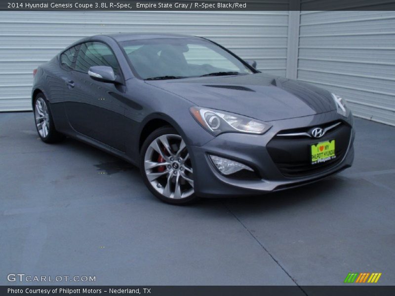 Empire State Gray / R-Spec Black/Red 2014 Hyundai Genesis Coupe 3.8L R-Spec