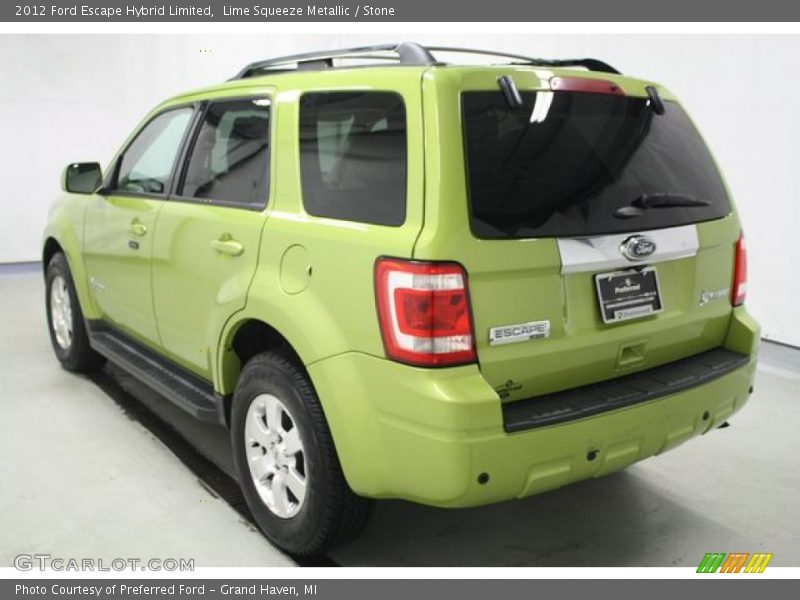 Lime Squeeze Metallic / Stone 2012 Ford Escape Hybrid Limited